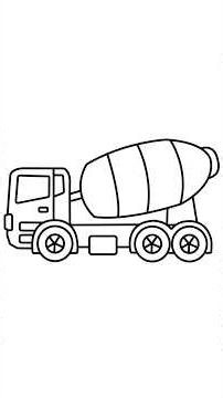 How to Draw a Mixer Truck Easy | Concrete Mixer Truck Drawing for Kids