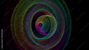 A vibrant wheel of rainbow colors rotates in a mesmerizing motion