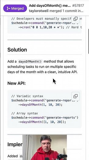 New in Laravel 12.40: Schedule Tasks on Days of Month #laravel