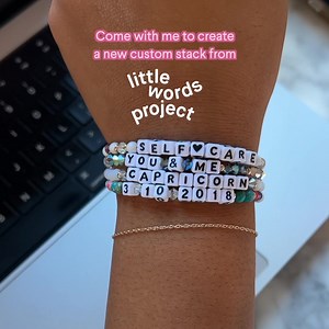 What will you customize? Choose your favorite words, styles, and embellishments to create meaningful bracelets. ❤️ | Little Words Project