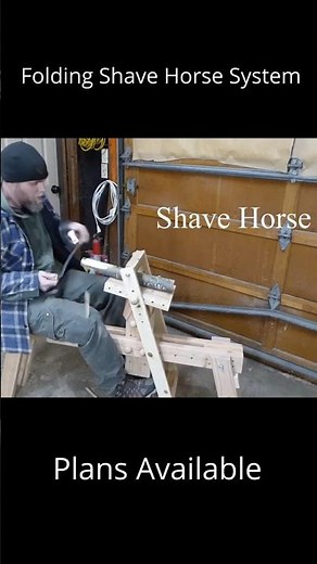BEST Folding Shave Horse System #spooncarving #woodworking #leatherworking