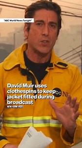 ABC News anchor David Muir is being mocked on social media as “pathetic” and “narcissistic” for using clamps to cinch his flame-retardant jacket while broadcasting from the scene of the deadly Los Angeles wildfires. | New York Post Video