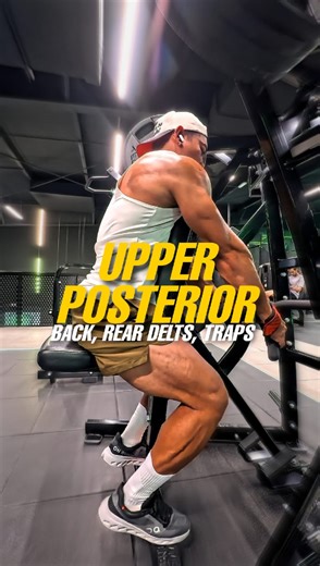 Upper Posterior Workout (Back Rear Delts Traps) ‼️ ✅Pull-Ups: Width and strength. ✅Barbell Row: Builds mid-back thickness, traps, and rear delts; focus on pulling elbows behind you. ✅Low Row Machine: Isolates lats and rhomboids for dense mid-back contraction. ✅Chest-Supported Rear Delt Fly Rear Delt Kickbacks (Superset) Isolates rear delts from 2 angles. ✅One-Arm Reverse Pec Deck (Rear Delt) – Single-arm control improves rear delt activation and balance. ✅Barbell Shrugs: Upper traps thickness an
