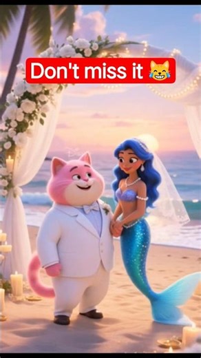 Cat mama marriage with mermaid 😹🧜 #catlovers #cat #catvideos #mermaid #ai #funny #funnycat