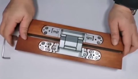 Invisible Door Hinges (2 pcs) -7 Inch Black Hidden Hinges for Doors, 3 Way Adjustable & 180 Deg Swing Invisible Hinge, Heavy-Duty Zinc Alloy Concealed Door Hinges 177Lbs Load-Bearing