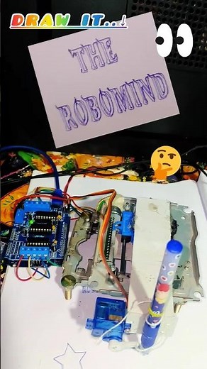 Mini CNC drawing Machine//Arduino Uno//L293D motor driver//servo and stepper motor//channel logo