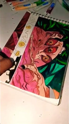 Drawing KOKUSHIBO 👿 || Demon Slayer / Kimetsu no Yaiba #shorts #kokushibo #kokushiboedit