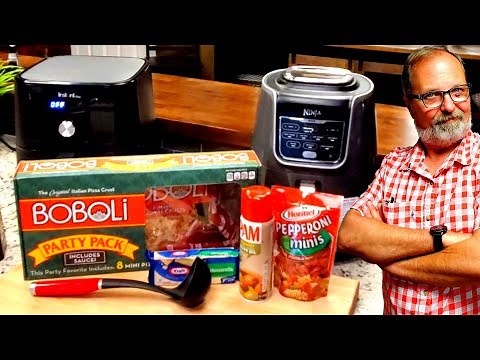 PIZZERIA STYLE PIZZA in AIR FRYER NINJA MAX XL & INSTANT POT VORTEX 6 with Boboli Party Pack