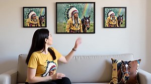 Native American Portraits in Watercolor Style: Under the Rainbow Fantasy Illustration (digital Download) - Etsy