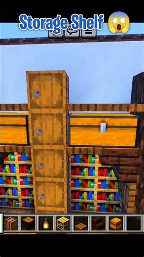 Minecraft Storage Shelf 😱 || #minecraft #minecraftbuild #trending #viral #gaming