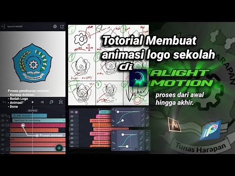 Tutorial membuat animasi logo sekolah di alight motion dari awal - animasi logo di alight motion
