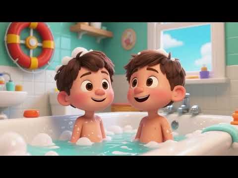 Bath Time Cartoon Rescue Song 🛁🚒🎶 | Fun Kids Bath Song