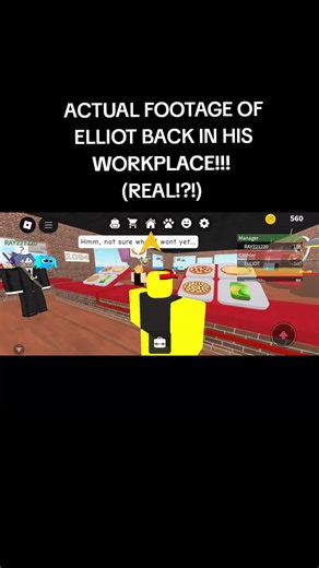 Elliot's Return to Work in Roblox Pizza Place