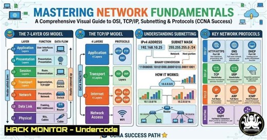 Mastering Network Fundamentals: The Ultimate Guide To OSI, TCP/IP, Subnetting, And Protocols For CCNA Success + Video - Undercode Testing | UNDERCODE TESTING