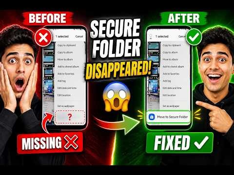 Can't move photo to Secure Folder from gallery FIXED | Move to Secure folder option Missing Samsung