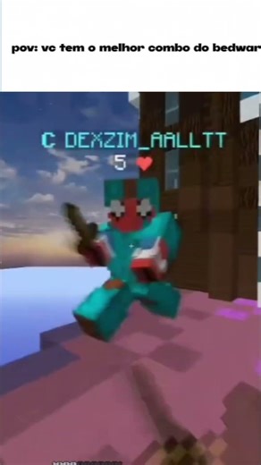 o melhor combo no bed wars 🥸🔥 #minecraft #foryou #bedwars