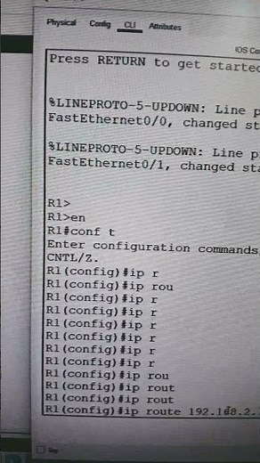 Static route lab in cisco packet tracer? #cisconetworks #ciscocertification #education