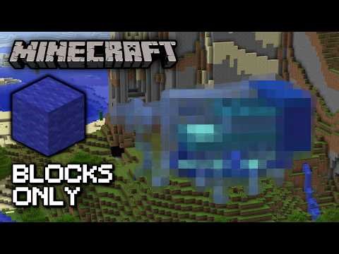 Can I Build Using ONLY Blue Blocks in Minecraft Beta 1.7.3?