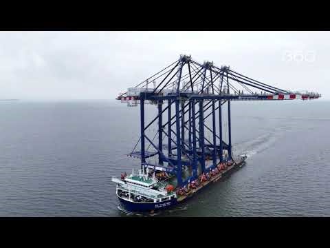 Llegaron las primeras grúas a Puerto Antioquia: apoyarán operación en el futuro