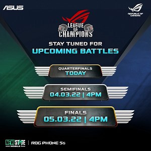 15 reactions | The #ROGLeagueOfChampions has entered Day 4 and we’ve already witnessed epic action, sneaky plays, and breathtaking moments. Congratulations to the Top Teams who have made it to the ongoing Quarterfinals today. More exciting battles to come! Which team are you most excited about? Comment and let us know! Download #NEWSTATEMOBILE: https://bit.ly/3KbGA5G #WorshippedByGamers #LovedByTechGurus | ASUS | Facebook