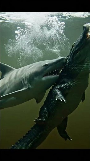 Will the crocodile be able to save its life from the fish?۔