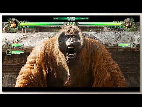 Mowgli vs King Louie with Healthbars