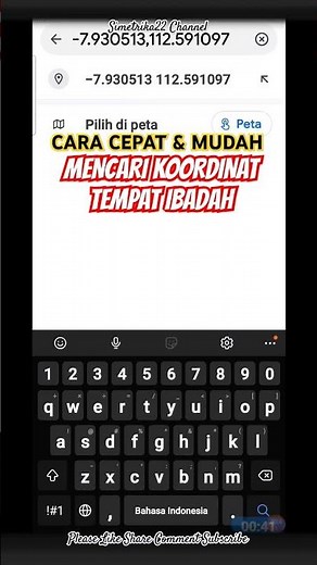 Cara Mudah dan cepat Mencari koordinat Tempat Ibadah, Garis Lintang dan Garis Bujur