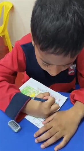 Class : K2 English : Color & Paste it on The Map (Building Around Us) Objective : Pupils can use words, phrases, and sentences to express oneself | Tadika Sinar Hidayah Mandarin