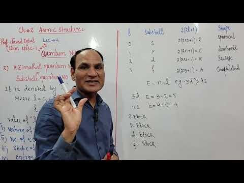 Lec #4 || Quantum numbers || Class 11th Chemistry || Ch#2 Atomic Structure fbise