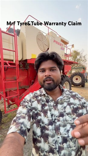 Harvester Tyre & Tube Warranty Claim ?? #harvester #automobile #agriculture #preet #farming