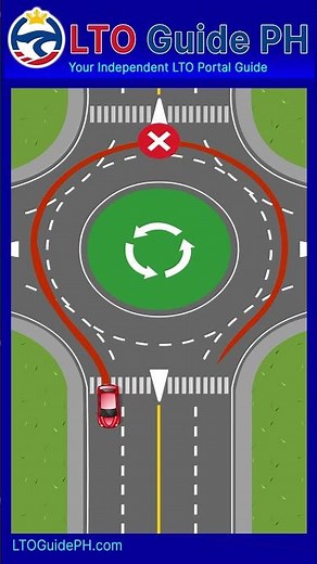Correct U-Turn in a Roundabout - Driving Guide for Beginners