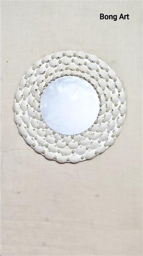 Diy Sea Shell Mirror / Sea Shell Wall Hanging Ideas #shorts #diy #mirror #wallhanging #youtubeshorts