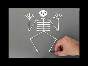 How To Make Human Skeleton - COTTON SWAB STICKS CRAFTS IDEA - DIY CRAFTS AND EASY PAPER IDEAS