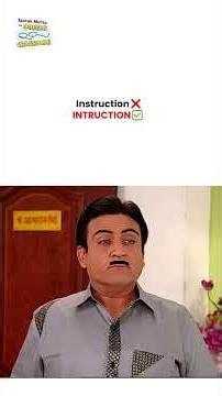 Instruction❌ INTRUCTION✅ ! #tmkoc #funny #jethalal #daya #shortsfeed