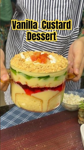 Vanilla Custard Dessert | Vanilla Custard Trifle | Custard Trifle Recipe | Hadia Shafaq
