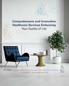 Our innovative healthcare services are tailored to ensure maximum comfort and efficiency in meeting your needs. Access them 24/7 through our smart application or website. #MoHAP_UAE #eHealth_Services_2023 #Go_Digital #Sustainable_development #MySustainableServices_2023 #Good_Health_and_Wellbeing #QualityofLife | Ministry of Health & Prevention