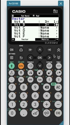 Vector Calculations in New Casio fx CG100. ‪@CasioIndiaCo‬ #maths #vector #interactivemathematics