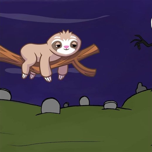 The Sloth that stayed too long in the Graveyard #shorts #animation