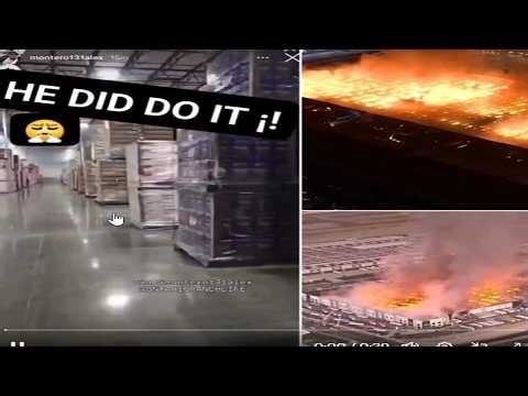 Man Films Himself Burning Down Huge Warehouse