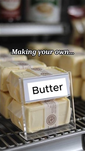 Would you trust a label over your own homemade butter? #homesteading #shorts #butter