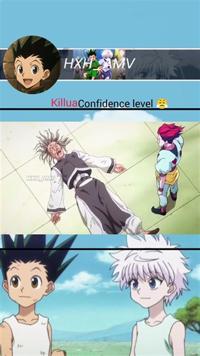 🍀 killua confidence level 😤||#hunterxhunter #anime #shorts