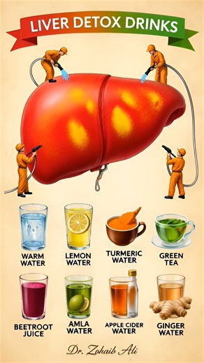 Best Foods for Gut Health on Instagram: "Liver Detox Drinks: Natural Beverages That Support Liver Health & Cleansing Your liver works around the clock to filter toxins and support digestion—but it needs the right hydration and nutrients to function at its best. This video uses a vintage medical illustration style to visually explain how simple detox drinks can support liver health and natural cleansing processes. 🥤 Liver-Supporting Drinks Featured: 💧 Warm Water – Supports hydration and liver f