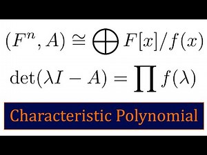 How the Matrix Characteristic Polynomial is Connected to F[x]-Modules