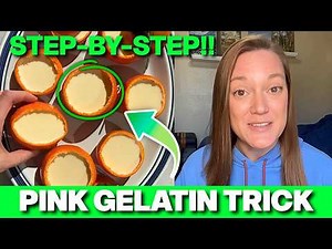 How I Made the Jillian Michaels Gelatin Trick (Pink Gelatin With Only 3 Ingredients) - GELATIN TRICK