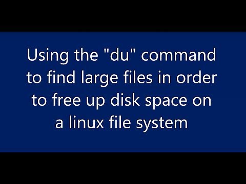 How to find large files on Linux using the du command to free up disk space