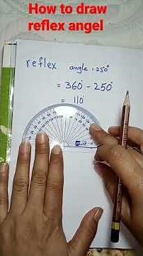 reflex angel | how to draw a reflex angel using protector