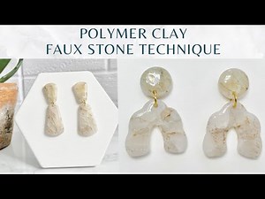 Polymer Clay Earrings | Faux Stone Technique | DIY Earrings | Trendy Earrings
