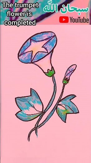 How to draw a trumpet flower #drawing