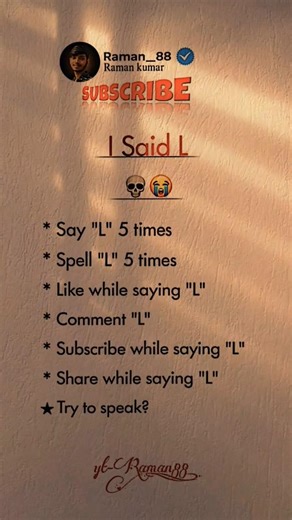 I Said " L " 😭☠️ #shortsfeed #trending #shorts #quotes #foryou #bff