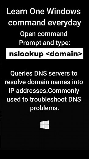 nslookup command explained | #shorts | #computer